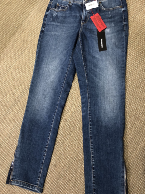 Zipper Hem Jeans