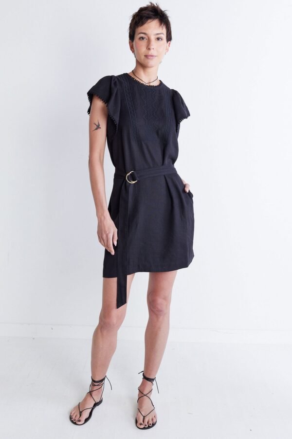 Embroidered Crete Short Dress