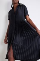 One-Sided Pleated Slinky Dress